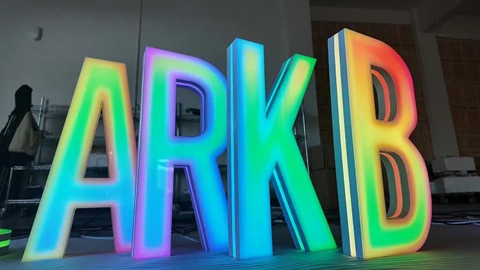 acrylic-rgb-letters real project